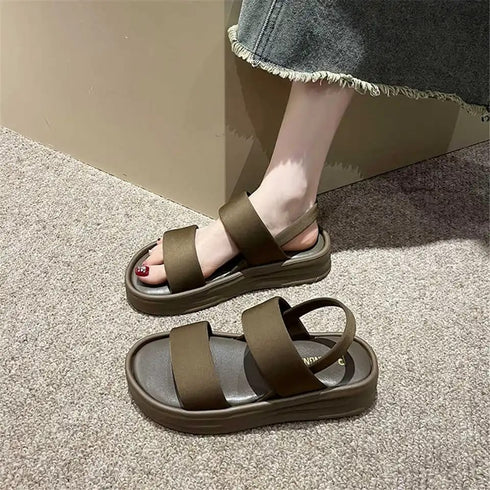 Double Strap Sling Back Sliders